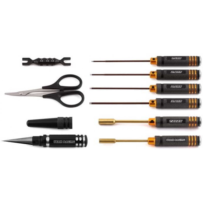 Yeah Racing 1/10 Track Day Starter Tool Set w/LiPo...