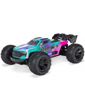 Arrma Mini Kraton 3S BLX 4X4 1/16 RTR Brushless Speed Monster Truck (Teal/Pink) w/2.4GHz Radio, 3S LiPo Battery &amp; Charger