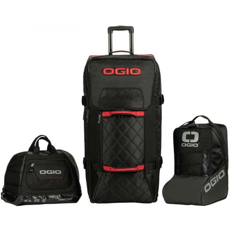 Ogio Rig T3 Pit Bag (Black/Red) w/Helmet & Boo...