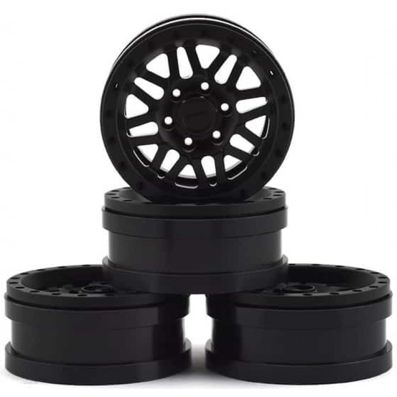 Pit Bull Tires 1.9 Raceline Ryno Alum Wheels Blk (...